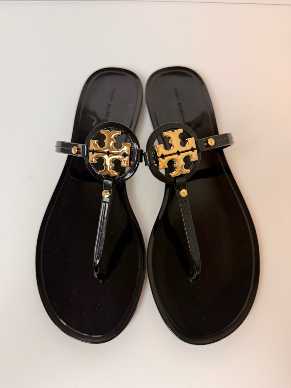 Tory Burch Mini Miller Jelly Thong Sandal Black Store Display No Box Size 9